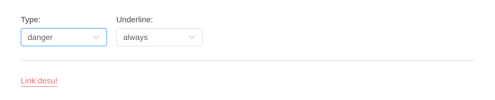 The link example, running