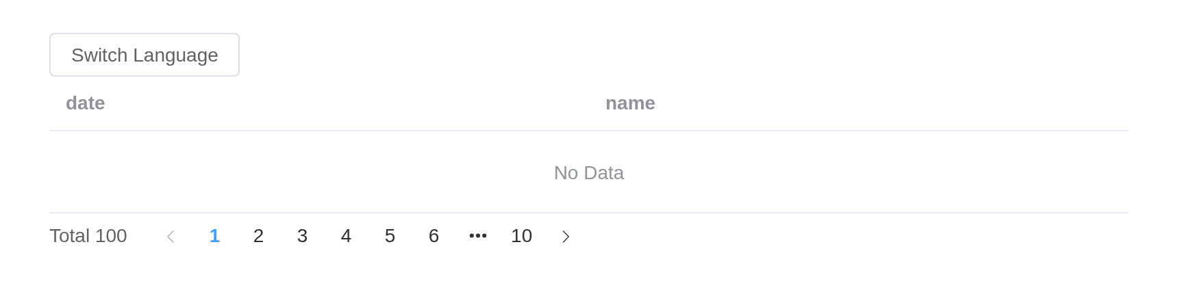 The usage example, running