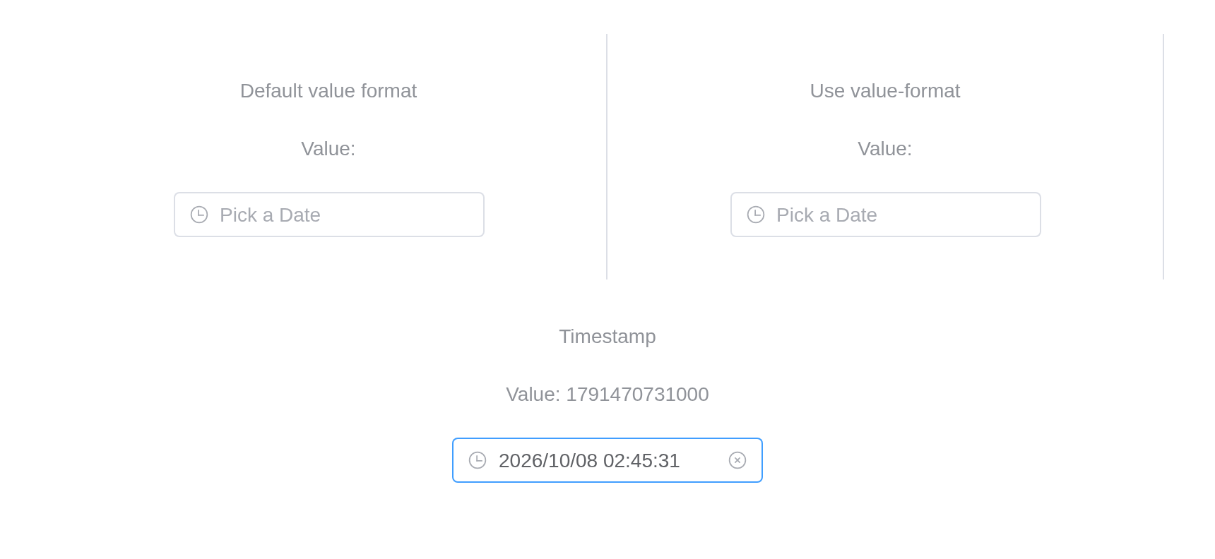 The date-and-time-formats example, running