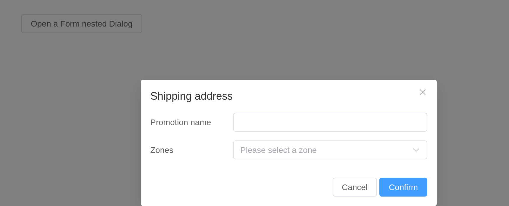 The customization-content example, running