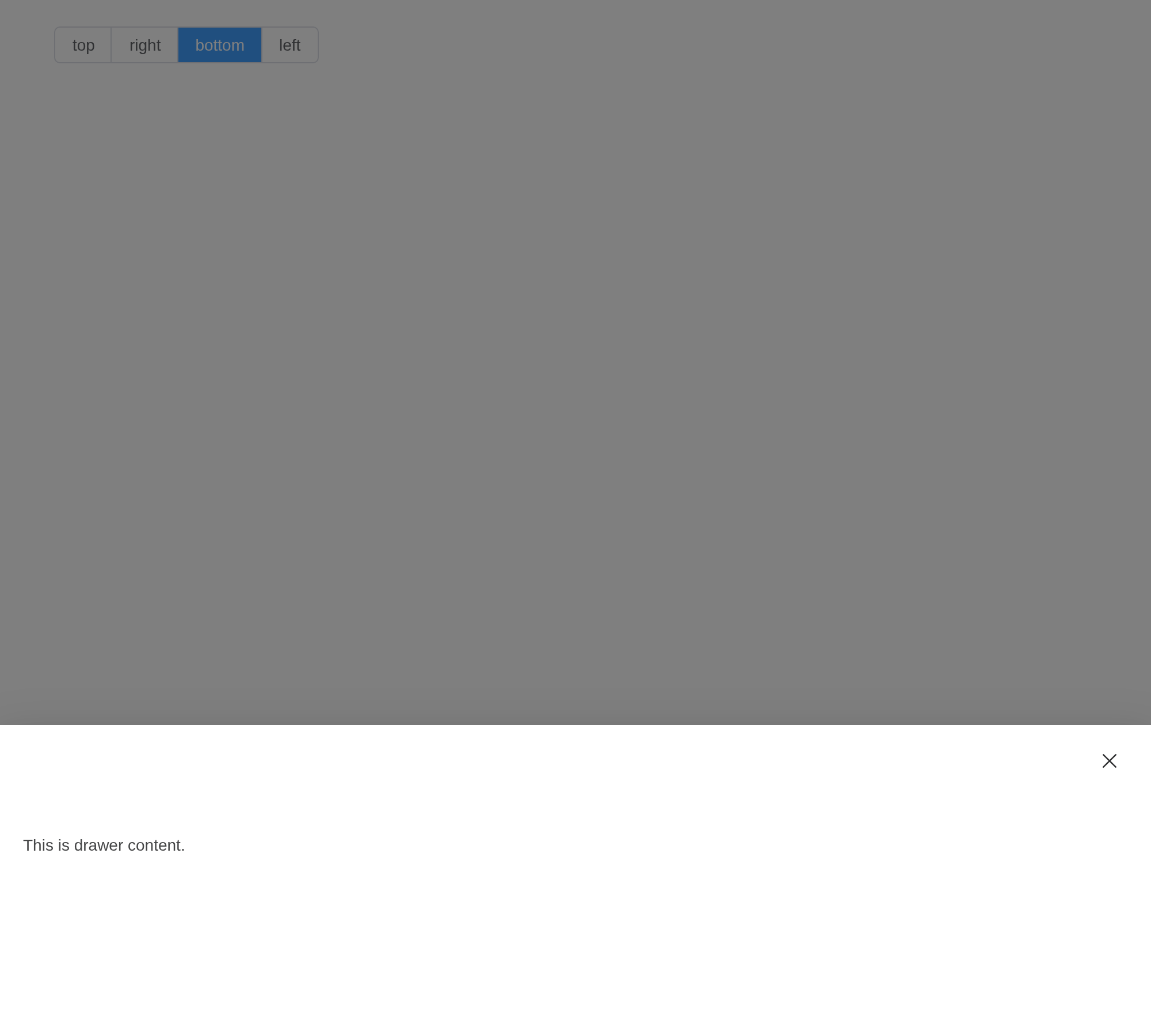 The resizable example, running