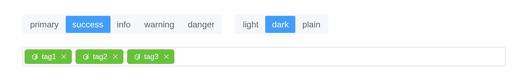 The tag example, running