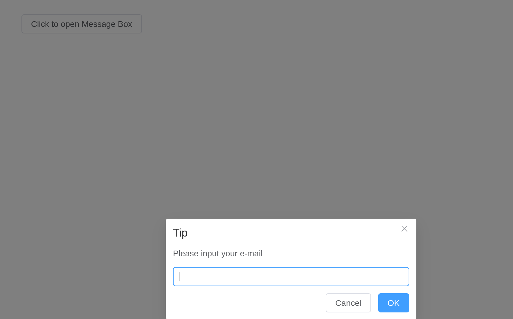 The prompt example, running