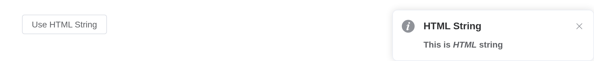 The raw-html example, running