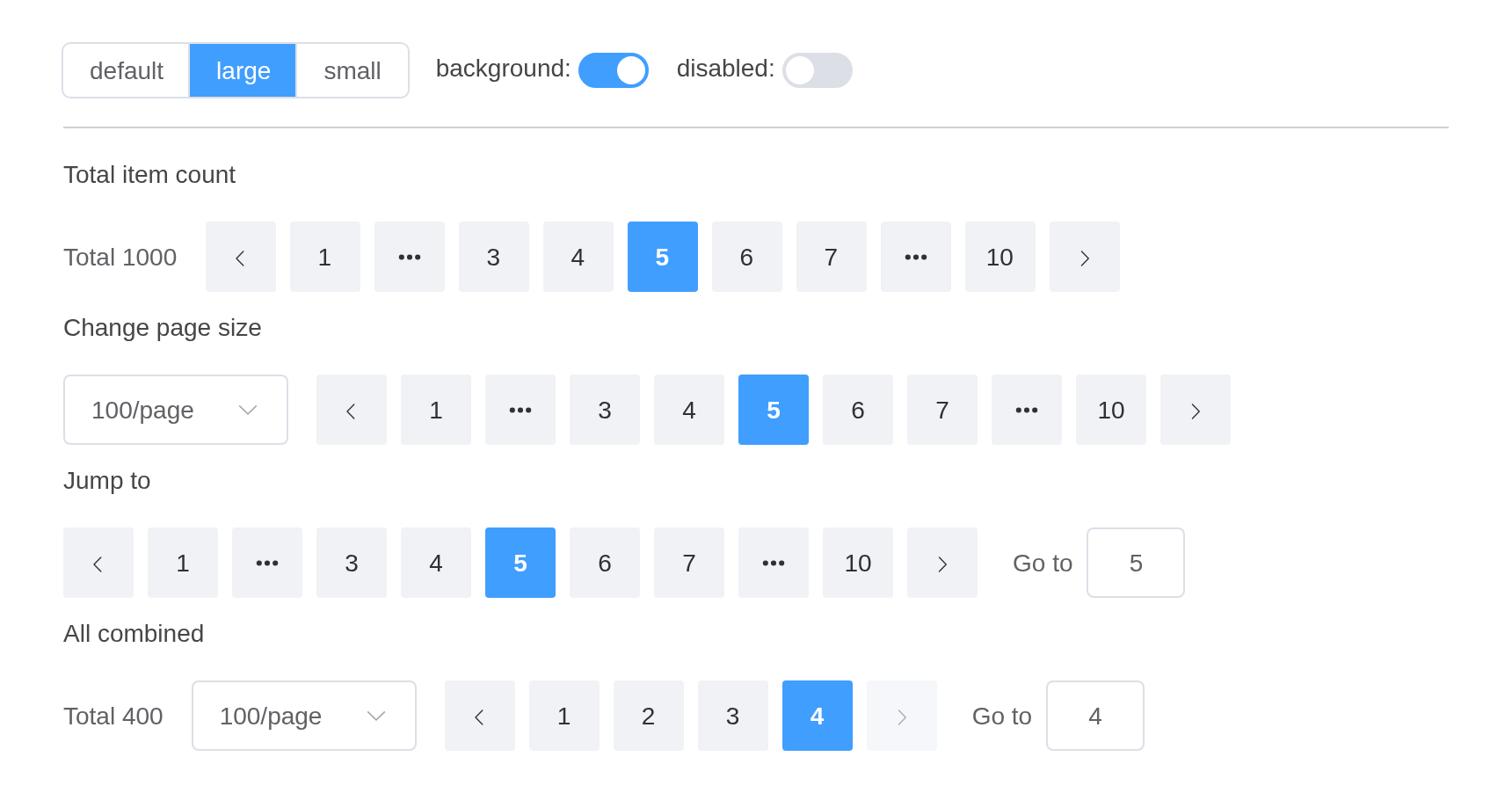 The more-elements example, running