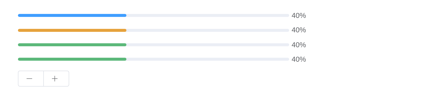 The custom-color example, running