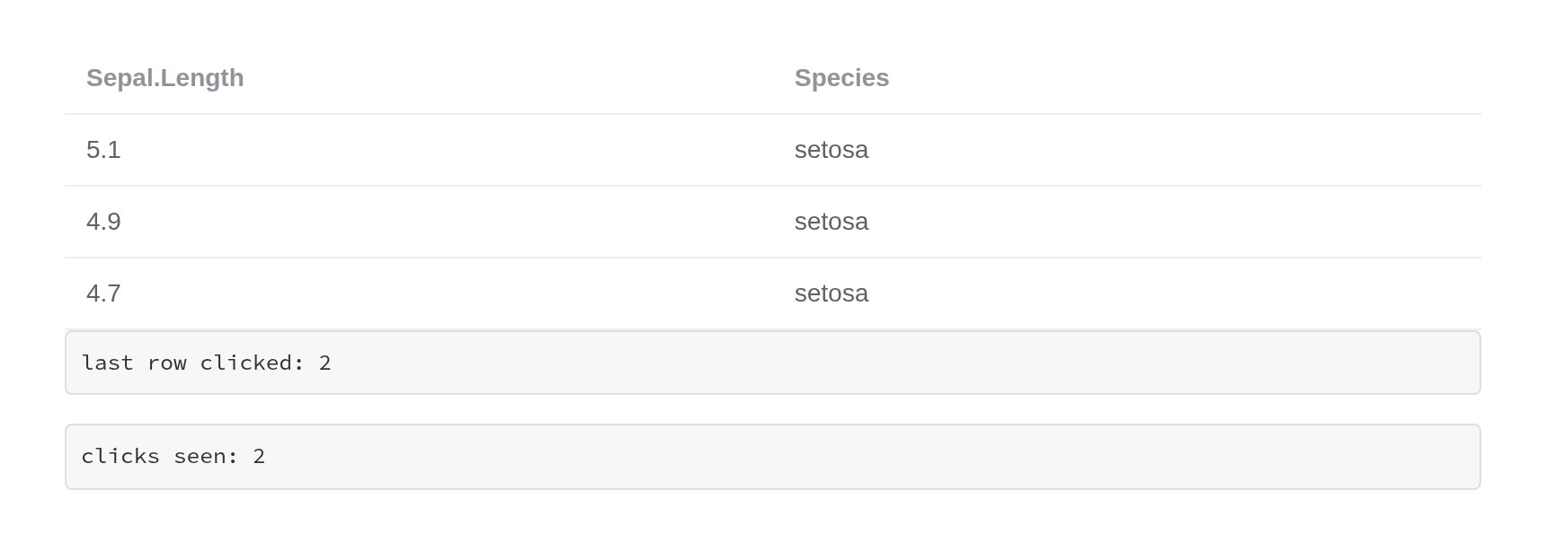 The event-inputs example, running