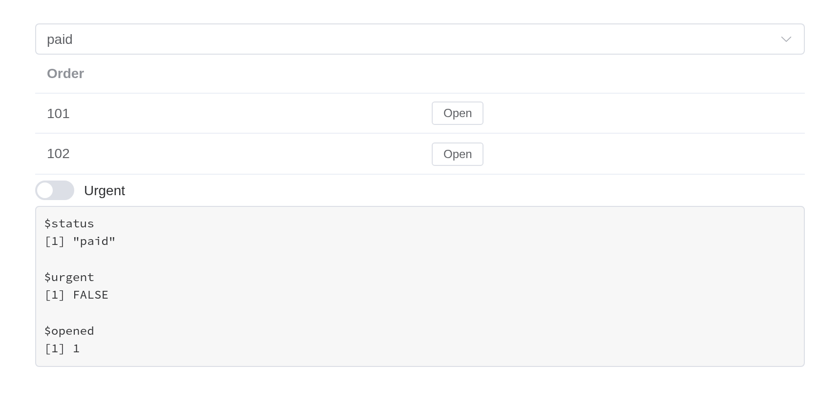 The module example, running