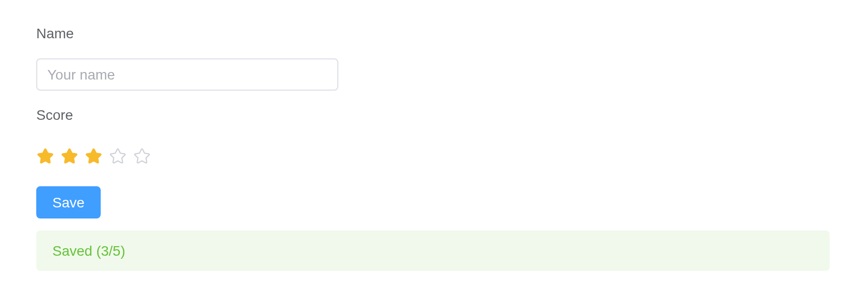 The quick example, running