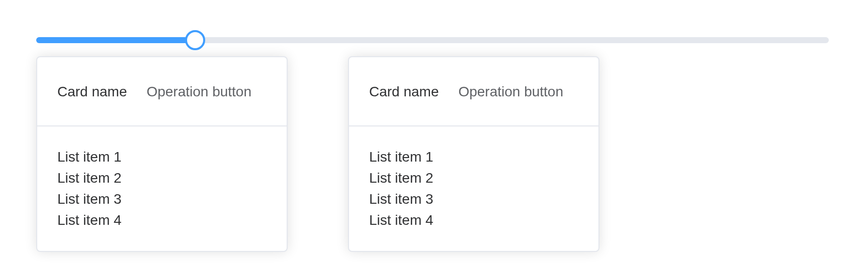 The customized-size example, running