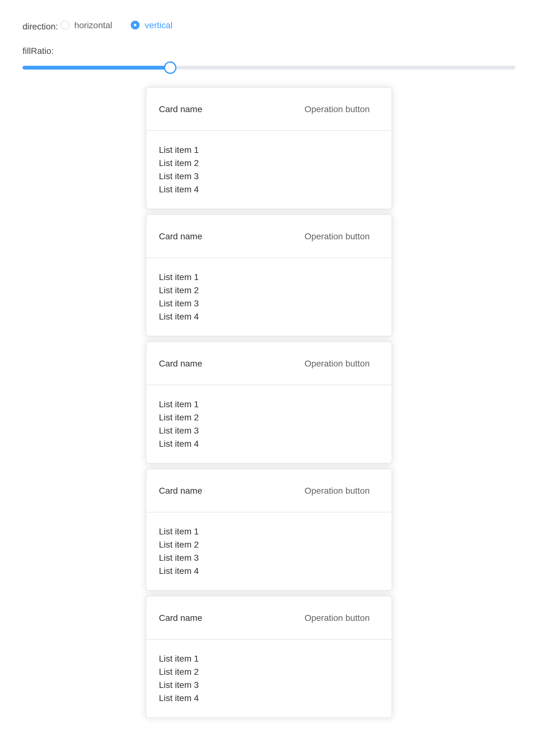 The fill-ratio example, running