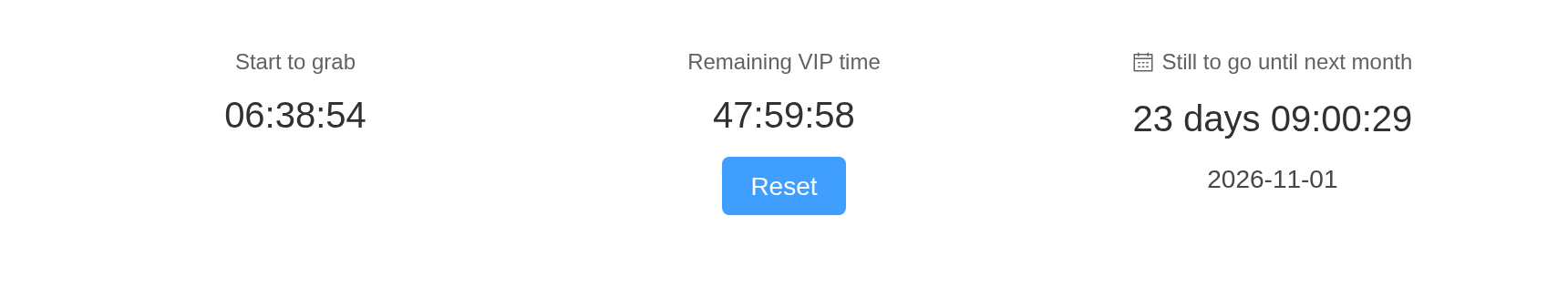 The countdown example, running