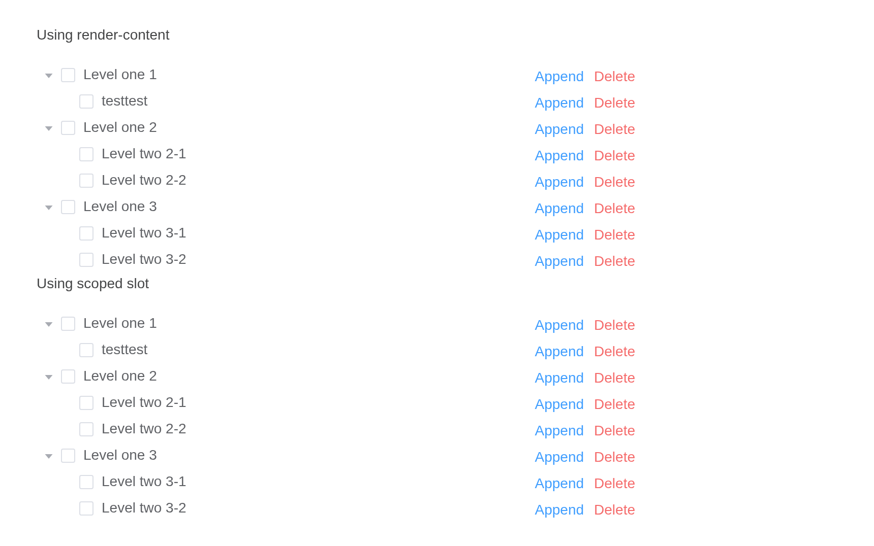 The customized-node example, running