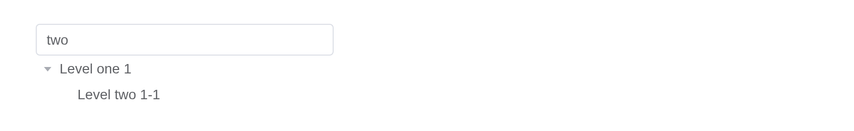 The filtering example, running