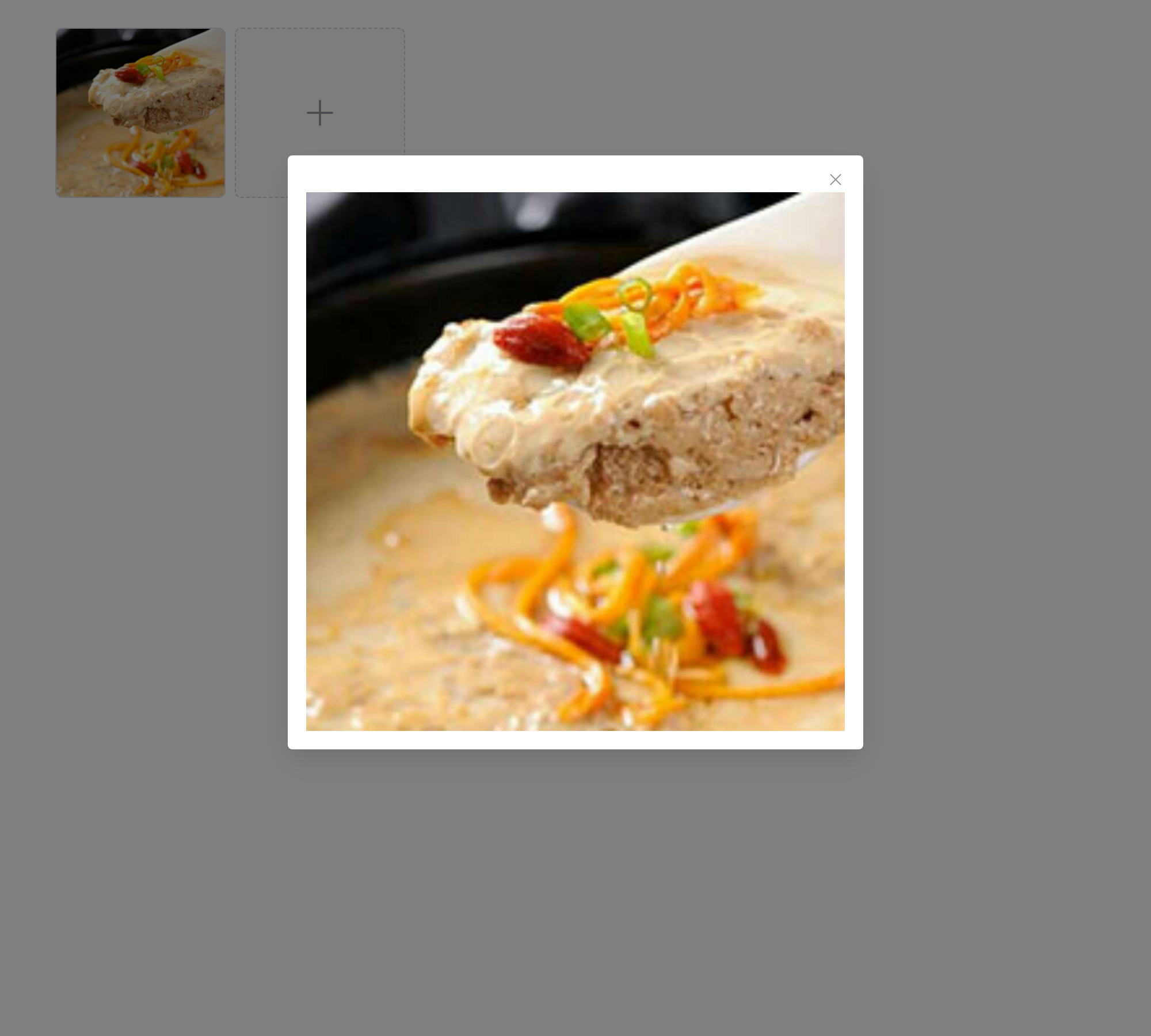 The custom-thumbnail example, running